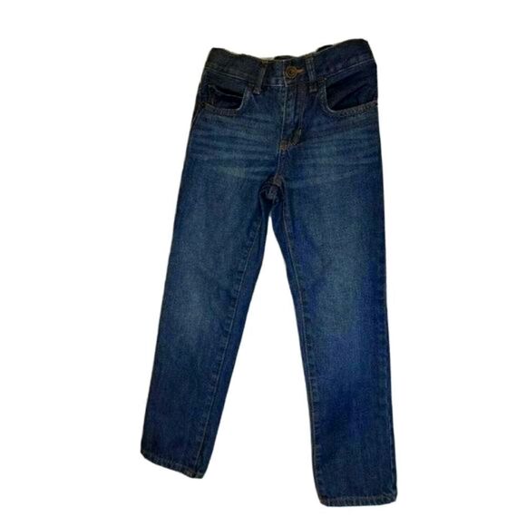 Children's Place Straight Jeans Dark Wash Size 7S Slim adjustable Worn Once! - Picture 3 of 11